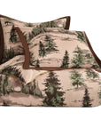 Joshua - Full Comforter Set Set of 3 - Brown / Green / Cream