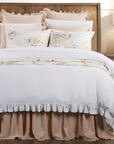 Lily - King Washed Linen Duvet Cover - White