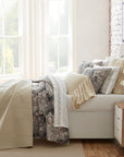 Victoria - King Washed Linen Comforter Set Set of 3 - Multi Color