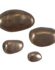 Set In Stone - Outdoor Wall Art (Set of 4) - Brass