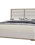Crafted Oak - Upholstered Bed Headboard, Footboard With Rails