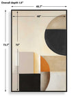 Western Hemisphere - Hand Painted Canvas - Black / Brown / Gray / Orange