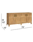 Ryder - Server - Chestnut Elm / Antique Brass
