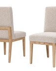 Dovetail - Upholstered Side Chair - Bleached White Legs