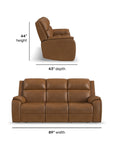 Ziggy - Power Reclining Sofa With Power Headrest, Lumbar, Heat & Massage