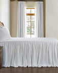 Luna - Full Washed Linen Bedspread Set Set of 3 - White