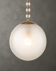 Ripple - 1 Light Frost Glass Pendant - Gold
