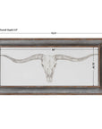 Western Skull Mount - Print - Silver