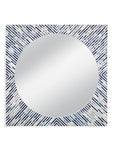 Sunburst - Bone Wall Mirror - Light Blue