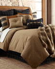 Ashbury - Queen Comforter Set Set of 5 - Tan / Black