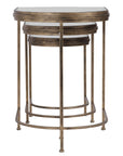 India - Nesting Tables (Set of 3) - Light Brown & Black