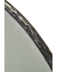 Metal Edge Round Mirror - Dark Gray