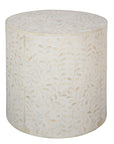 Shell End Table - White