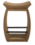 Connor - Modern Wood Counter Stool - Light Brown