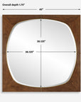 Garonne - Square Walnut Mirror