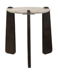 Talud - Modern Marble Side Table - Bronze / Gray