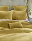 Stonewashed Cotton Velvet - King Quilt Set (Set of 3) - Tuscan