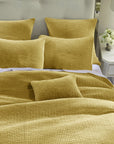 Stonewashed Cotton Velvet - King Quilt Set Set of 3 - Tuscan