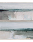 Moody Coast I Framed Art - Light Blue