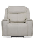 Barnett - Power Recliner With Power Headrest & Lumbar - Timber