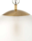 Ripple - 1 Light Frost Glass Pendant - Gold