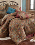 San Angelo - Full Comforter Set Set of 4 - Red