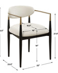 Moxie - Dining Arm Chair - White