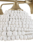 Biddeford - 6 Light Beaded Pendant - White