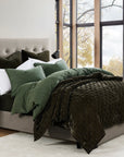 Cotton Canvas - Queen Stonewashed Duvet Cover Set Set of 3 - Duffle Bag