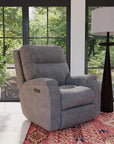 Penn - Transitional Fabric Power Rocking Recliner With Power Headrest & Lumbar