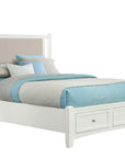 Bonanza - Pebble Gray Upholstered Bed With Storage Footboard