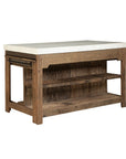 Rustic Marble Island - Light Brown