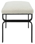 Diverge - White Shearling Small Bench