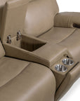 MS - Riverton Power Gliding Console Loveseat With Power Headrest And Lumbar