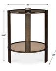 Hanson - Side Table - Bronze & Dark Glass