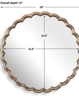 Cerrito - Round Mirror - Antique Brass