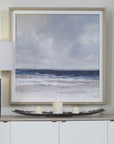 Distant Land - Framed Print - Blue