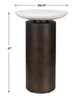 Olso - Outdoor Accent Table - Bronze / White