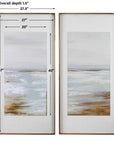 Coastline - Framed Prints (Set of 2) - Light Brown