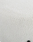 Arles - Large Plush Ottoman - White