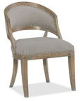 Boheme - Garnier Barrel Back Chair - Gray / Light Brown