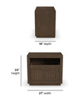 Athens - Open Nightstand - Dark Brown