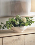 Protea Blooms - Bowl Centerpiece - Green / White
