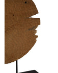 Teak Sculpture Set Set of 2 - Dark Brown