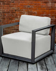 Remsen - Outdoor Lounge Chair - Black / Oyster