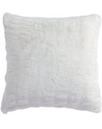 Ruched Rabbit - Euro Pillow With Down Insert - White