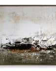 The Other Side - Framed Abstract Art - Black / Brown / Gray / Green / Orange / White / Yellow