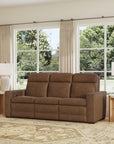 Dutch - Power Reclining Sofa With Console, Power Headrest, & Lumbar
