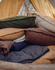 Cotton Canvas - Full/Queen Stonewashed Coverlet Set Set of 3 - Charcoal