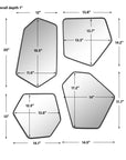 Linneah - Mirrors (Set of 4) - Black